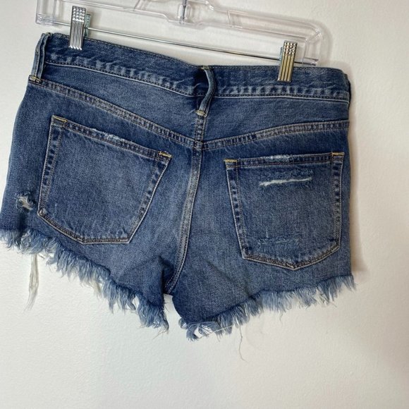 We the Free distressed denim jean shorts size 27 button fly - Picture 6 of 6
